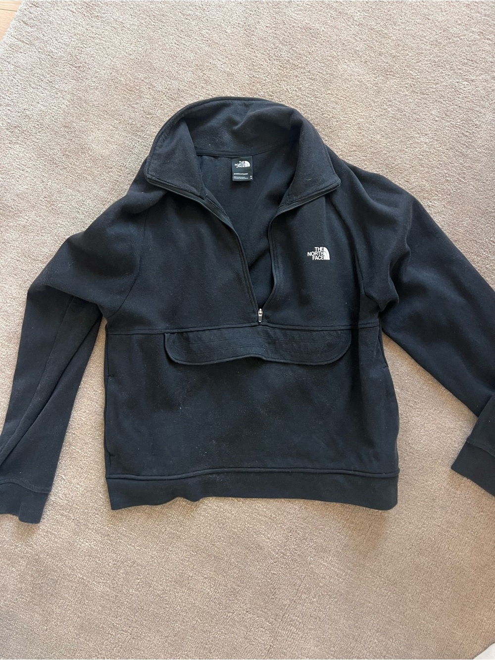 Northface black quarter zip sweater